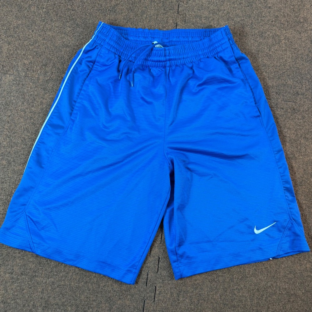 Nike Basketball Shorts Mens Small Blue Mesh Athletic Gym Swoosh gym fit A+